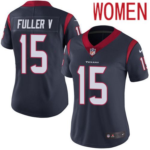 Women Houston Texans #15 Will Fuller V Navy Blue Nike Vapor Limited NFL Jersey->women nfl jersey->Women Jersey